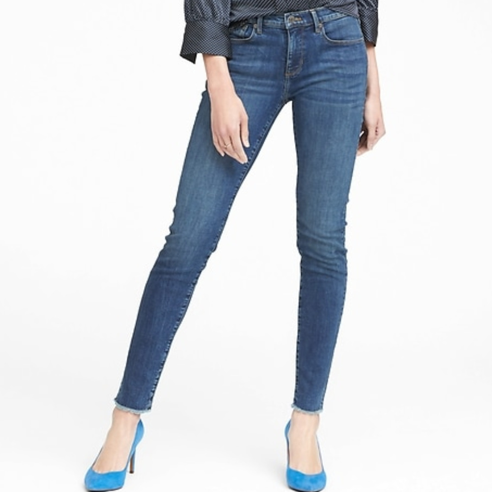 Banana Republic Skinny Ankle Jean with Fray Hem
